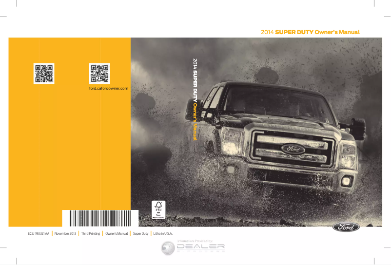 Imagen de la primera página del manual del dispositivo F-250 Super Duty (2014)