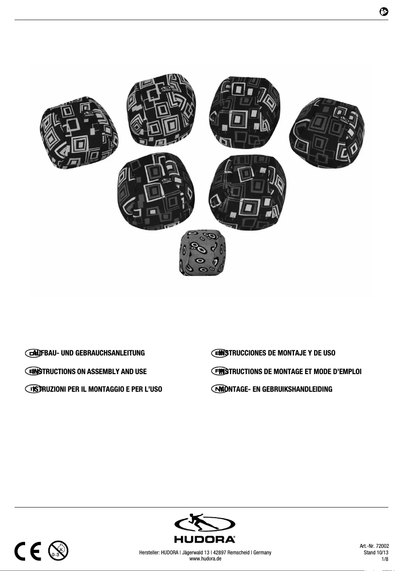 Page 1 de la notice Manuel utilisateur Hudora 72002