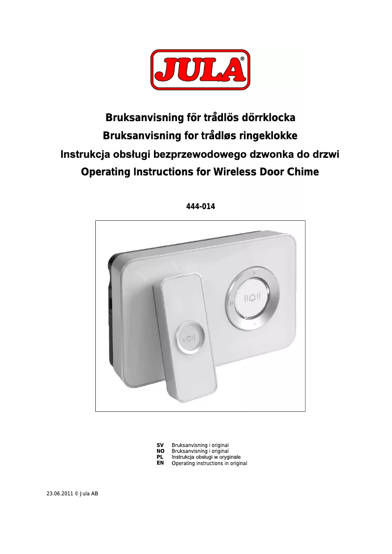 Página 1 del manual Manual de usuario Marquant 444-014