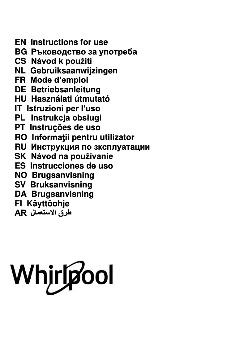 Page 1 de la notice Manuel utilisateur Whirlpool WHSS 62F LT K