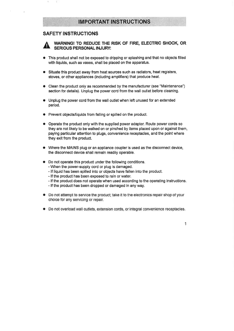 Page 1 de la notice Manuel utilisateur Jay-Tech LED TV JTC 2024D