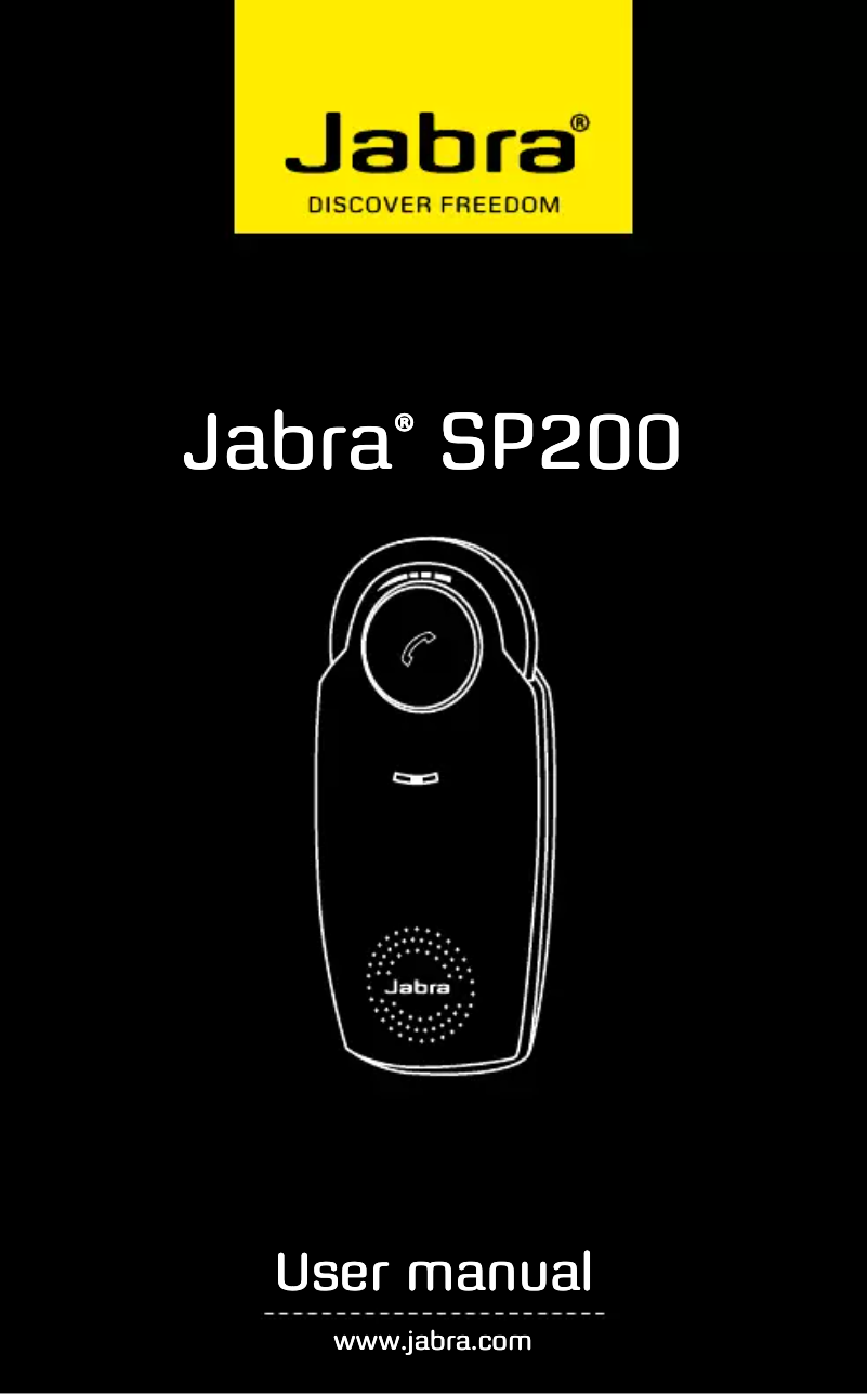 Page 1 de la notice Manuel utilisateur Jabra SP200