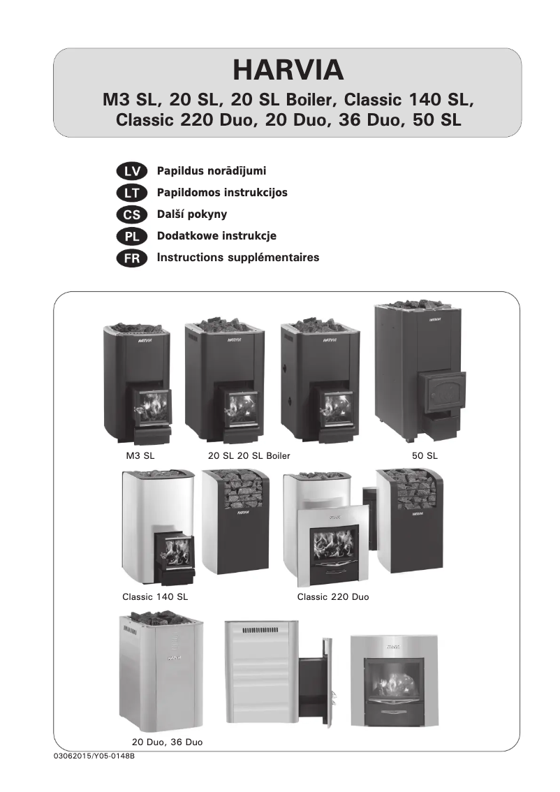 Page 1 de la notice Manuel utilisateur Harvia Pro 50 20 WK500SL