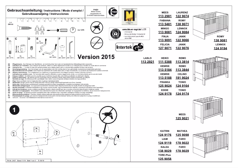 Image de la première page du manuel de l'appareil Laslo
