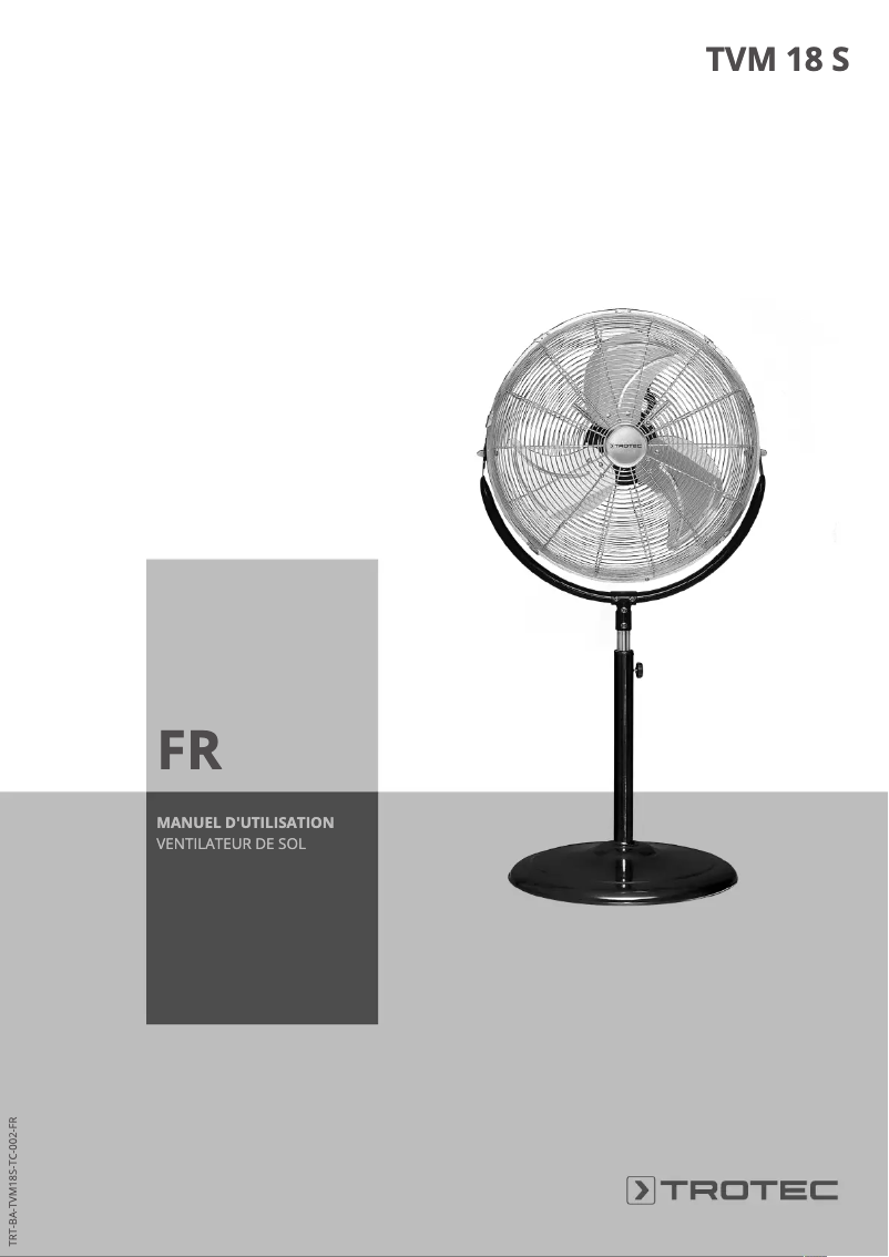 Page 1 de la notice Manuel utilisateur Trotec TVM 18 S