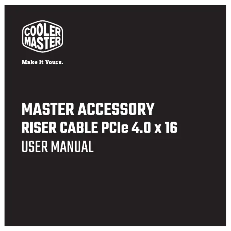 Image de la première page du manuel de l'appareil MasterAccessory Riser Cable PCIe 4.0 x 16