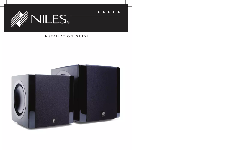 Page n°1 - Manuel utilisateur Niles SW8