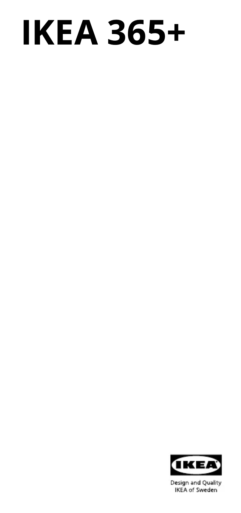 Page 1 de la notice Manuel utilisateur Ikea 365+ 204.842.71