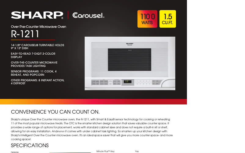 Image de la première page du manuel de l'appareil R-1211