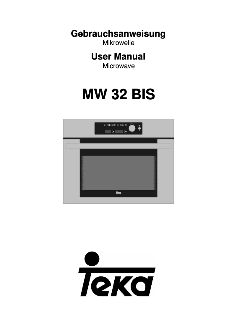 Image de la première page du manuel de l'appareil MW 32 BIS