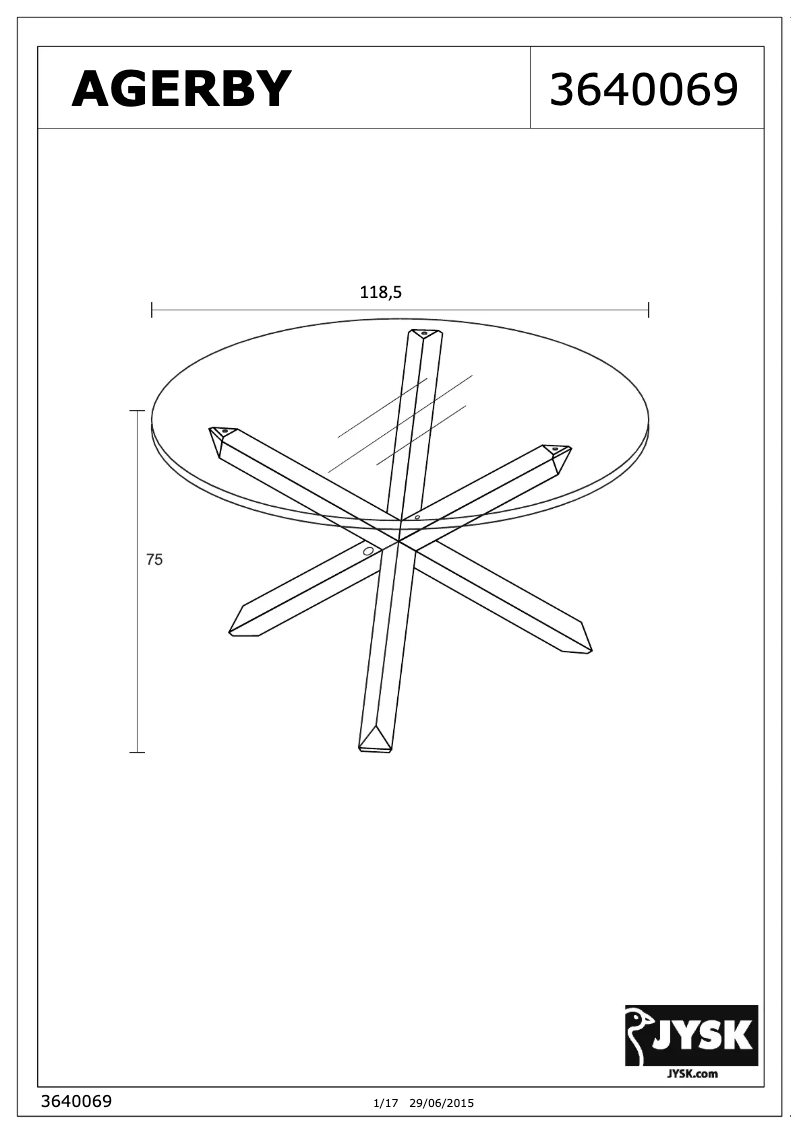 Image de la première page du manuel de l'appareil Agerby