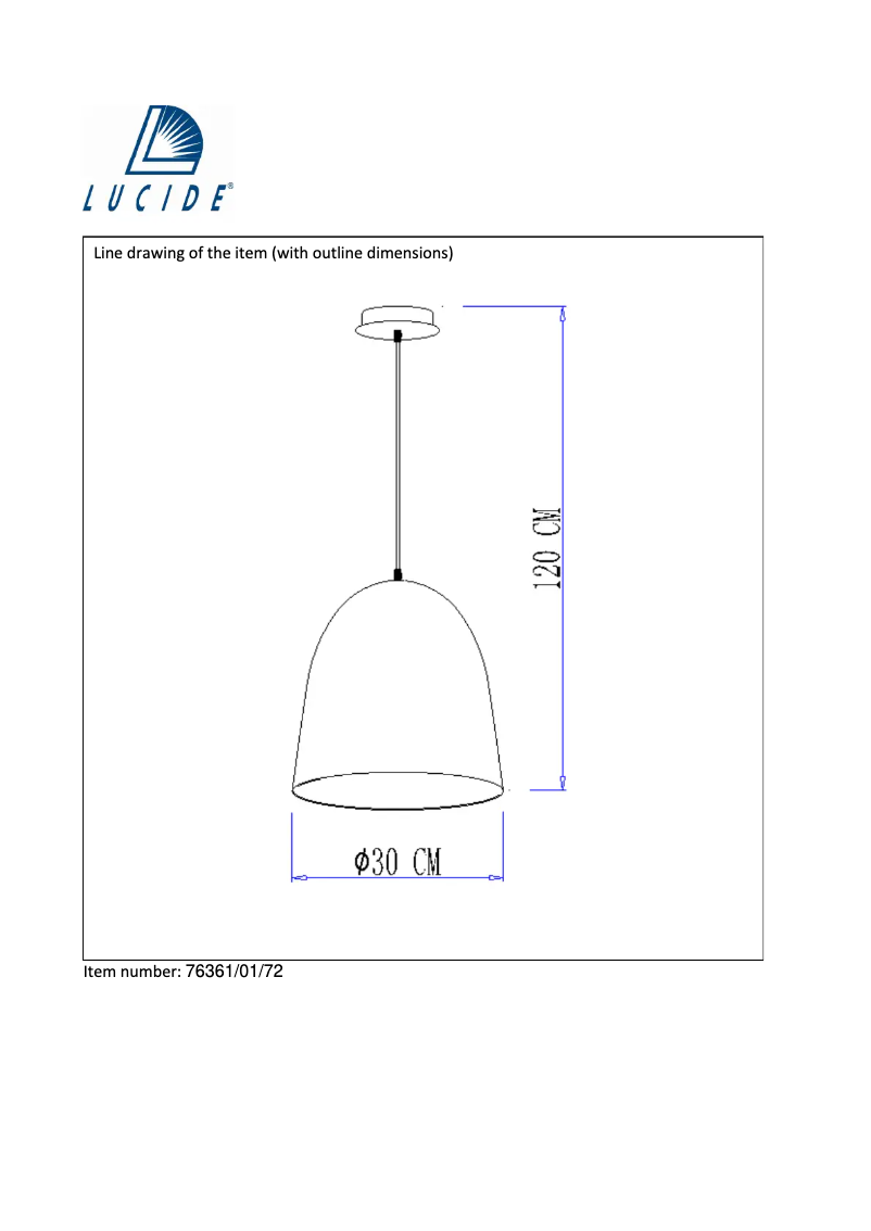 Page 1 de la notice Manuel utilisateur Lucide Woody 76361/01/72