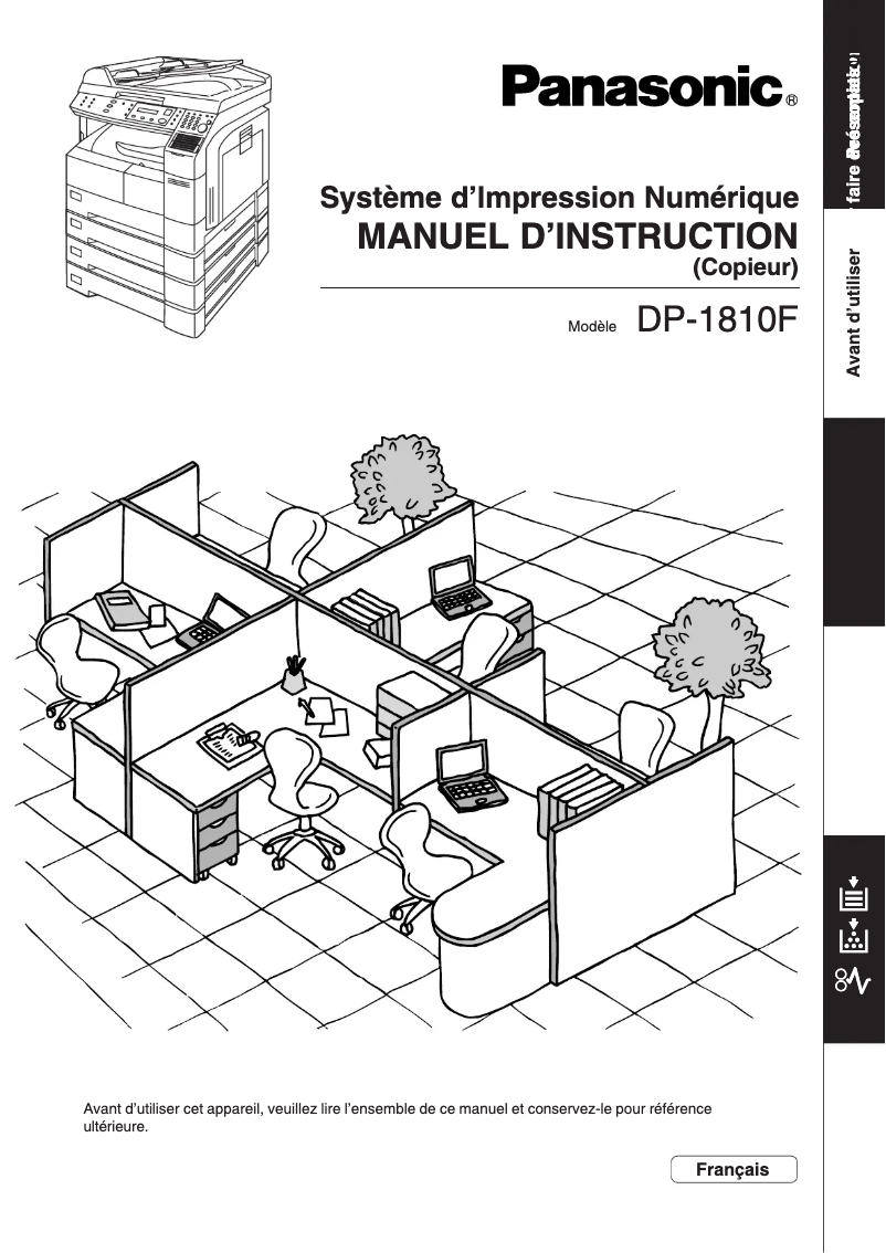 Page 1 de la notice Manuel utilisateur Panasonic DP-1810