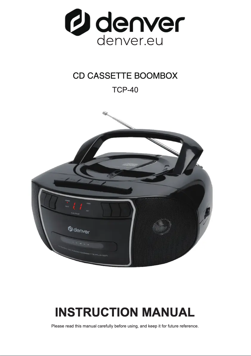 Page n°1 - Manuel utilisateur Denver TCP-40