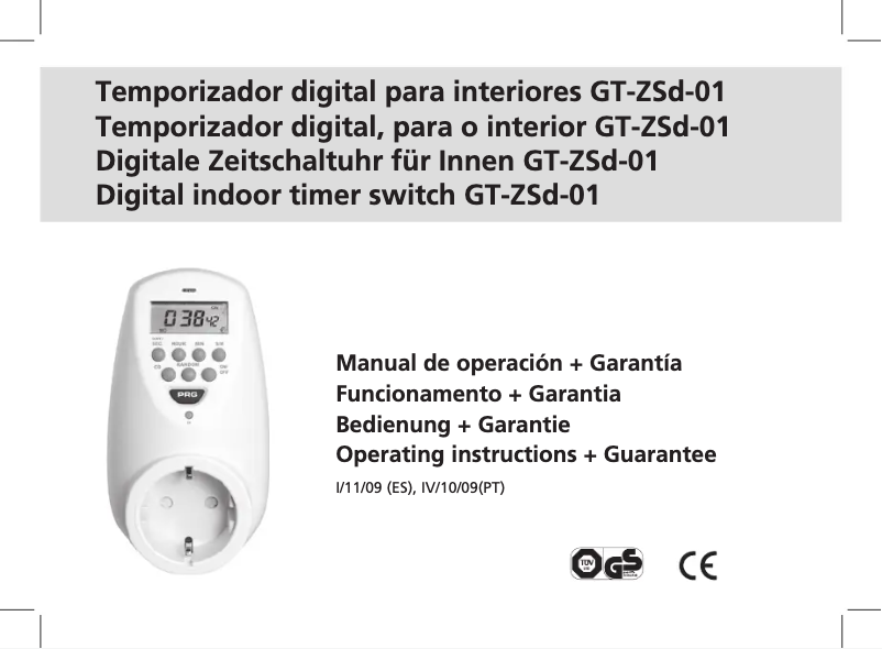 Image de la première page du manuel de l'appareil GT-ZSd-01