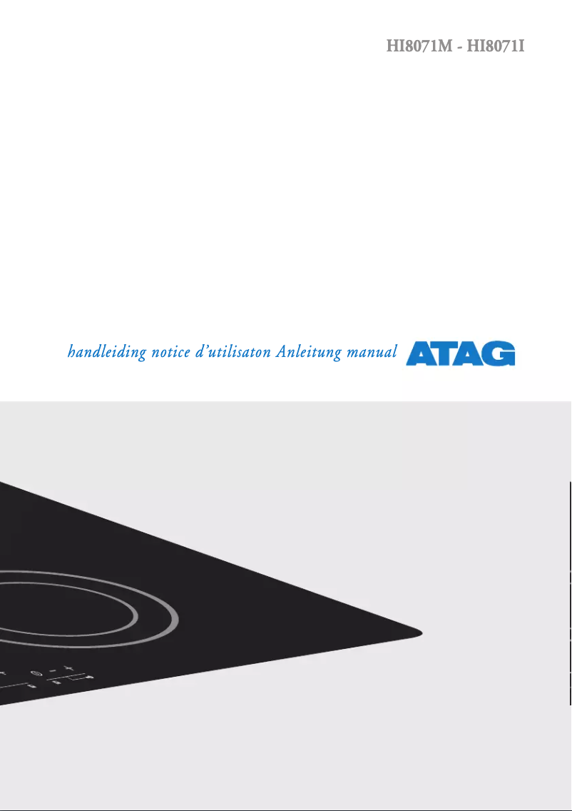 Page 1 de la notice Manuel utilisateur Atag HI8071I