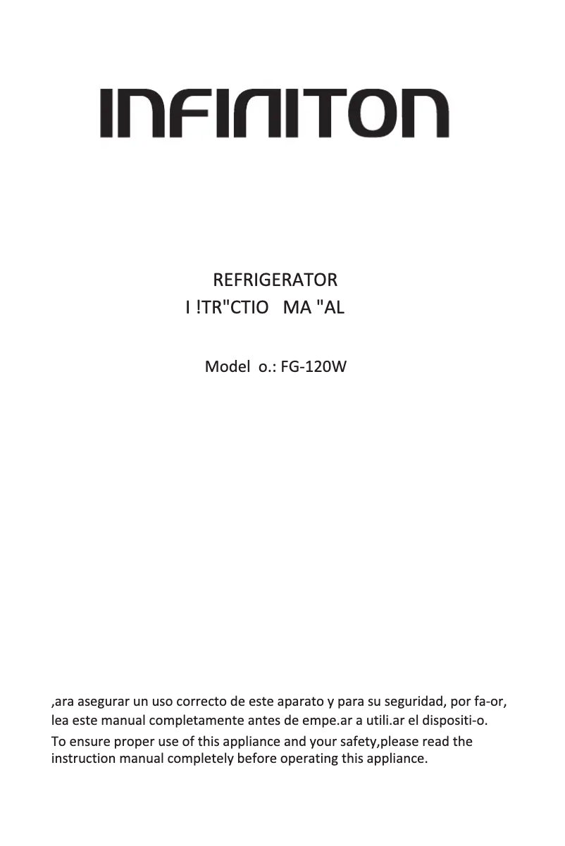 Image de la première page du manuel de l'appareil FG-120W