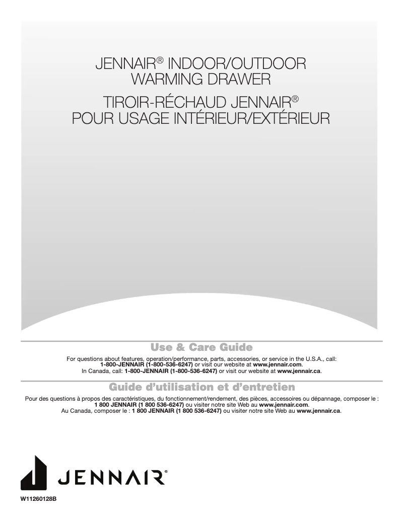 Page 1 de la notice Manuel d'utilisation et d'entretien JennAir JJD3024HM