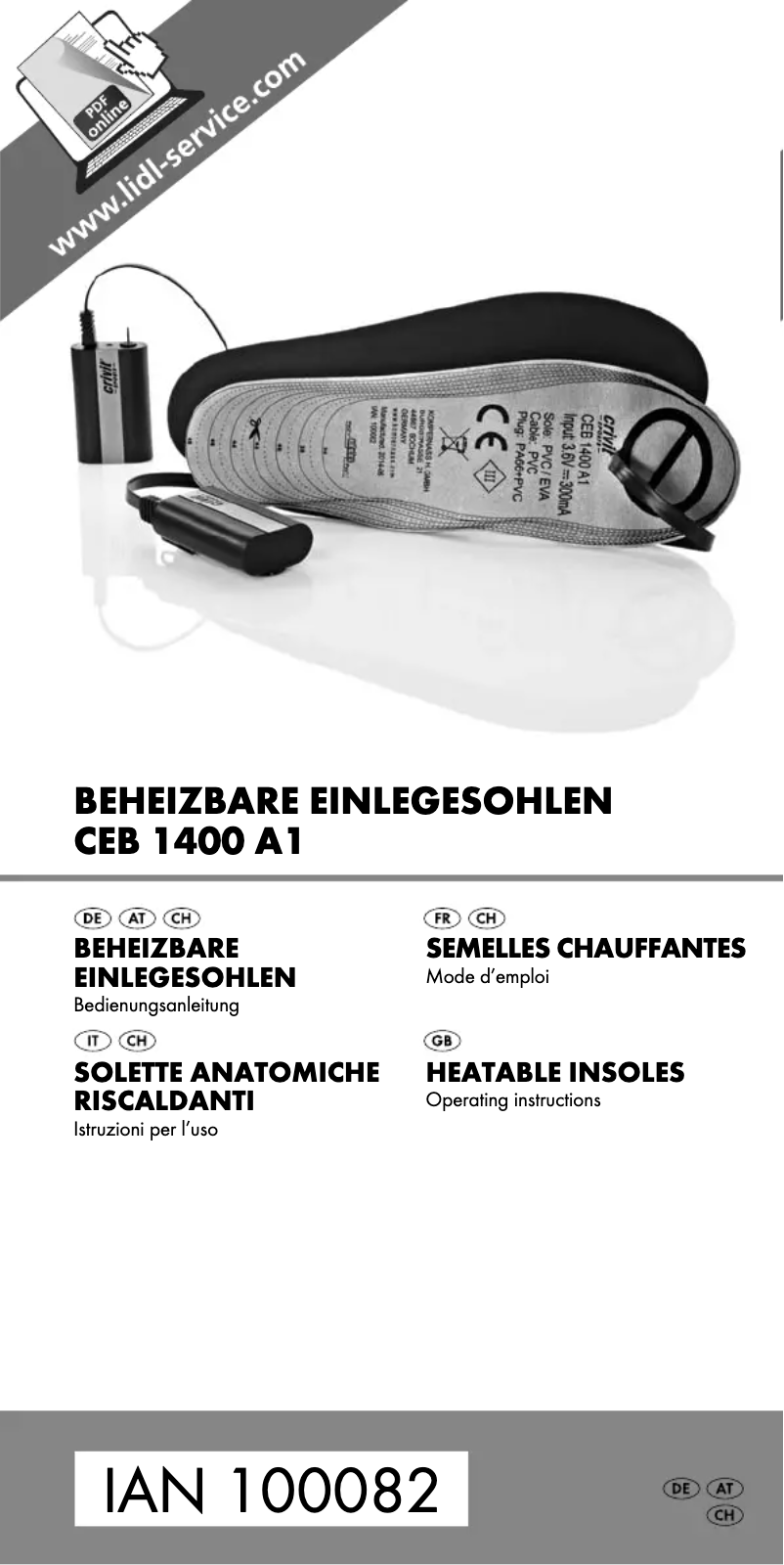 Page 1 de la notice Manuel utilisateur Crivit IAN 100082