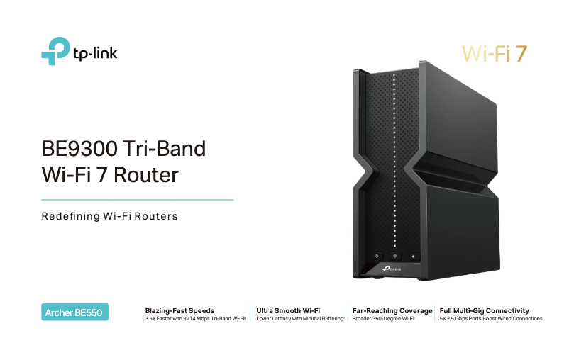 Página 1 del manual Ficha técnica TP-Link Archer BE550