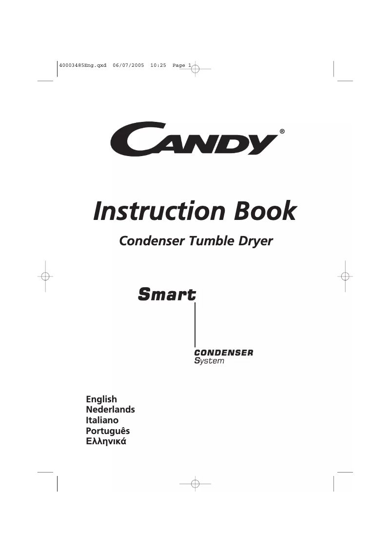 Page 1 de la notice Manuel utilisateur Candy CC2 17-SY