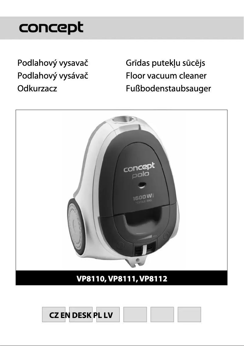 Imagen de la primera página del manual del dispositivo VP-8111