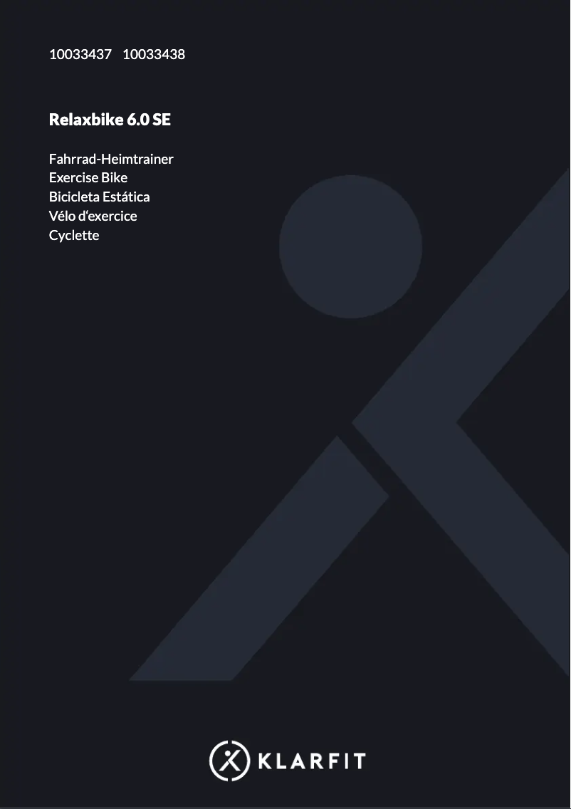 Page 1 de la notice Manuel utilisateur Klarfit Relaxbike 6.0 SE