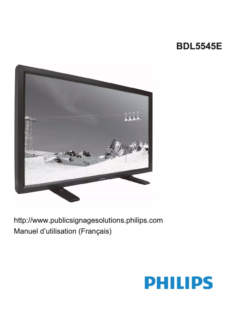 Page n°1 - Manuel utilisateur Philips BDL5545E