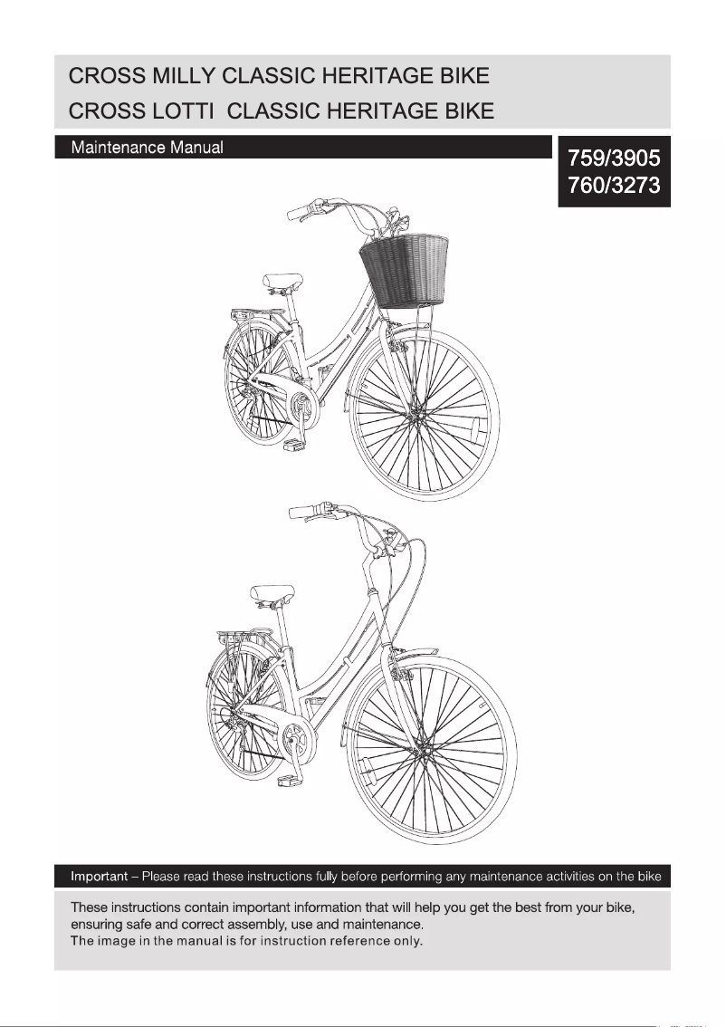Page n°1 - Manuel utilisateur Cross Lotti