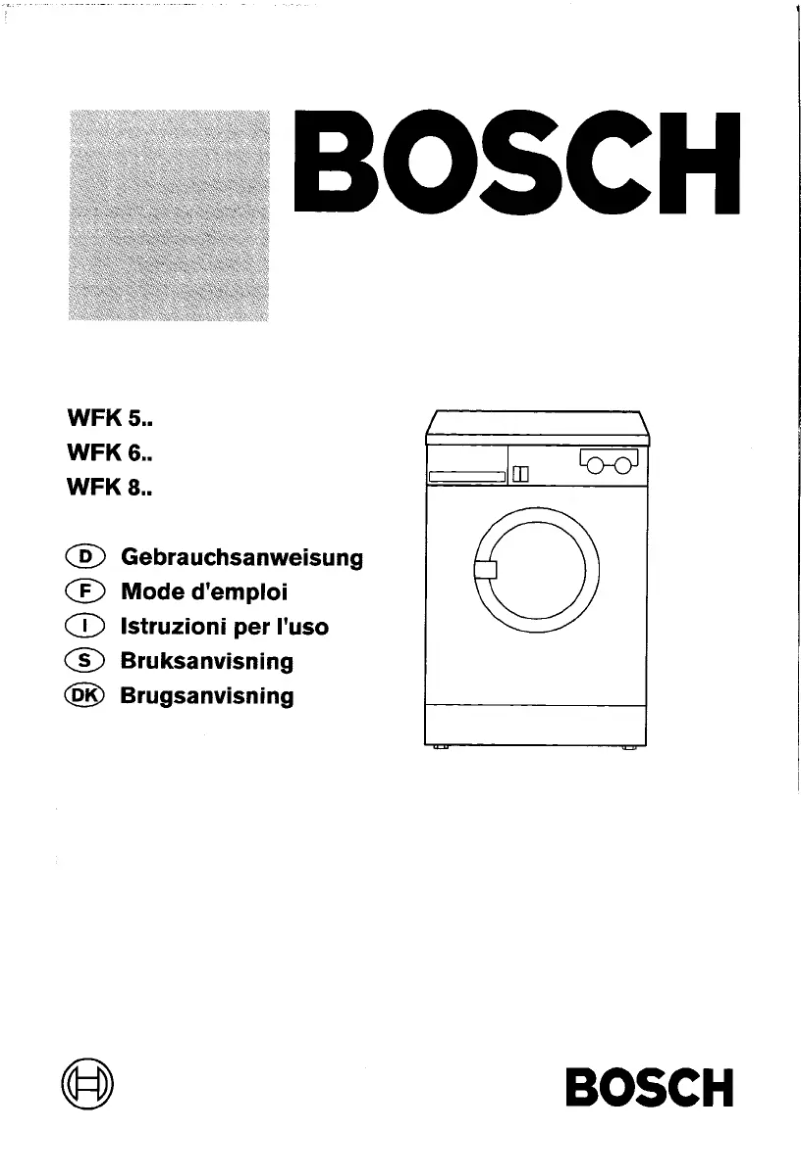 Página 1 del manual Manual de usuario Bosch WFK8010