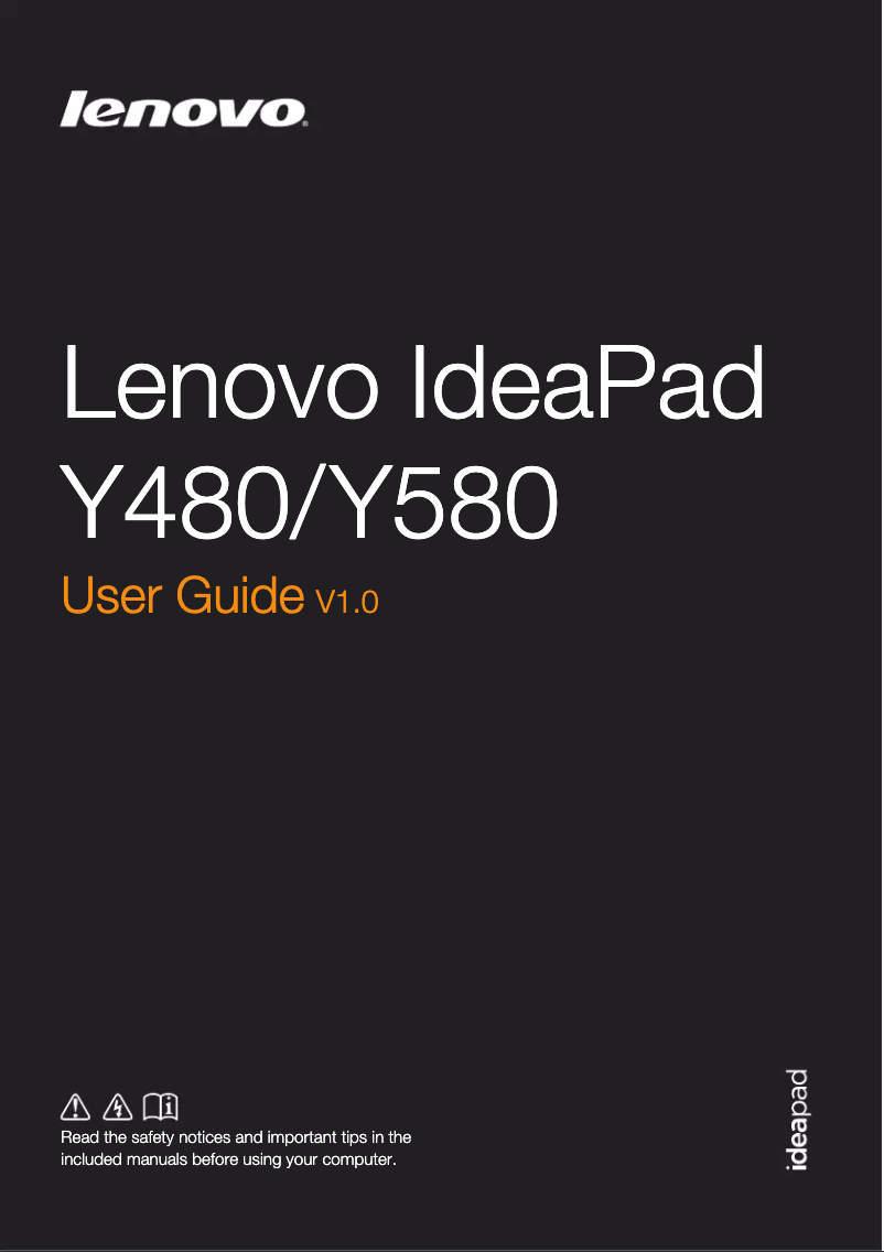 Page n°1 - Manuel utilisateur Lenovo IdeaPad Y480