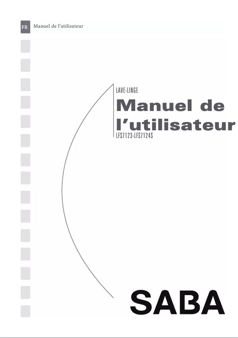 Page 1 de la notice Manuel utilisateur Saba LFS7124S