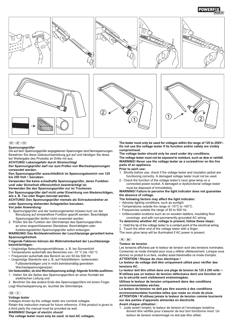Image de la première page du manuel de l'appareil HG03860