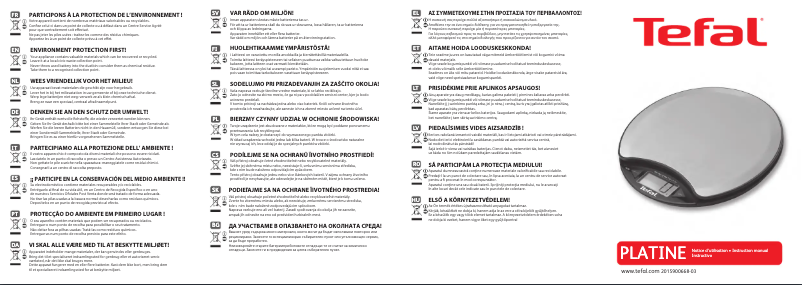 Page 1 de la notice Manuel utilisateur Tefal Platine BC1500