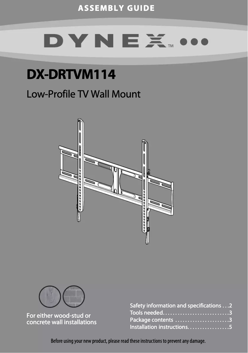 Page 1 de la notice Manuel utilisateur Dynex DX-DRTVM114
