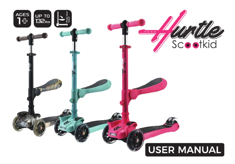 Page 1 de la notice Manuel utilisateur Hurtle ScootKid 3 HURFS86TB