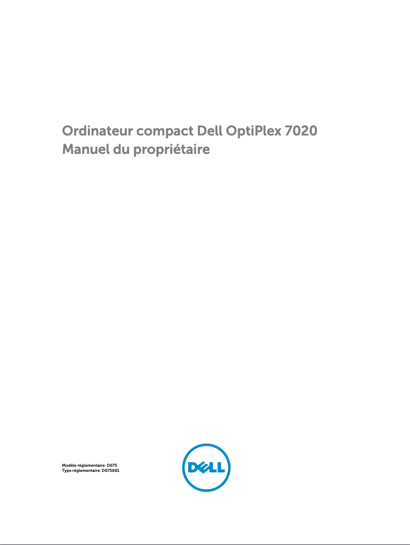 Image de la première page du manuel de l'appareil OptiPlex 7020 Mini Tower