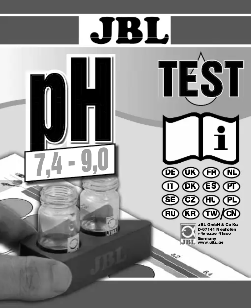 Page 1 de la notice Manuel utilisateur JBL pH 7,4-9,0 Test