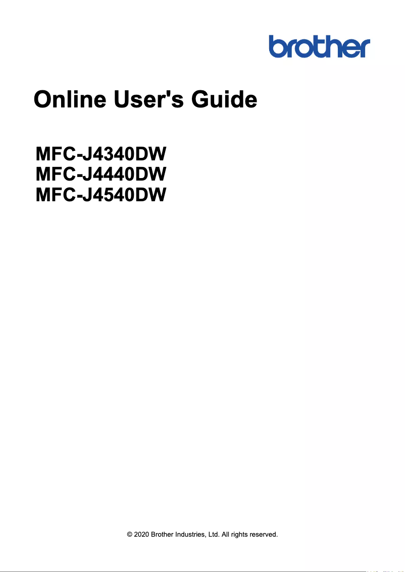 Page n°1 - Manuel utilisateur Brother MFC-J4350DW