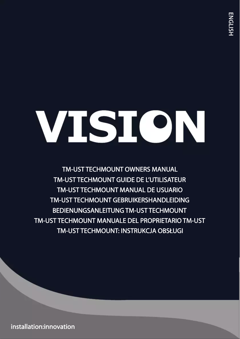 Page 1 de la notice Manuel utilisateur Vision TM-UST EXT