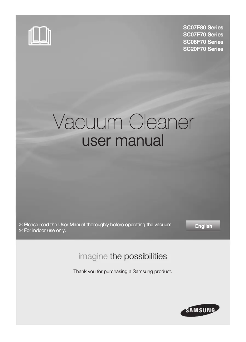 Page 1 de la notice Manuel utilisateur Samsung Parquet VC07F70HNUR