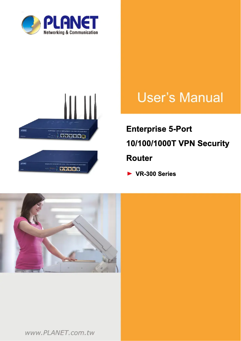 Image de la première page du manuel de l'appareil VR-300