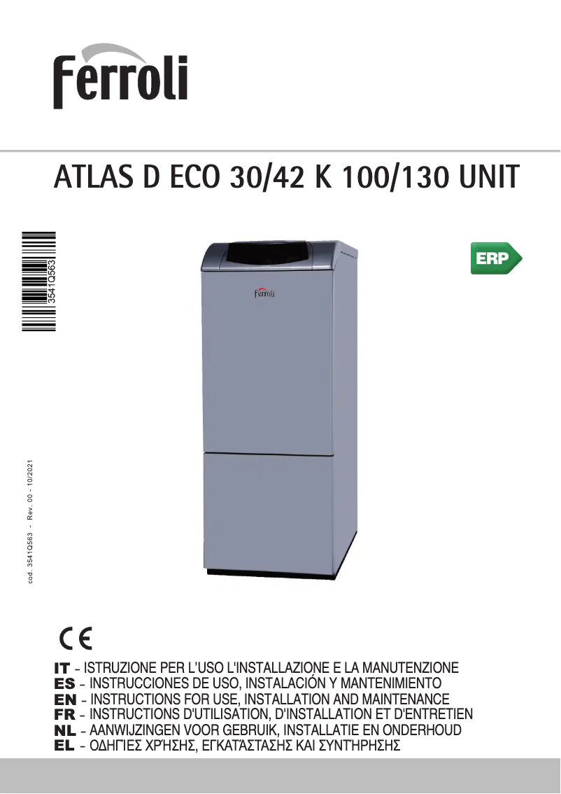 Page n°1 - Manuel utilisateur Ferroli Atlas D Eco K Unit