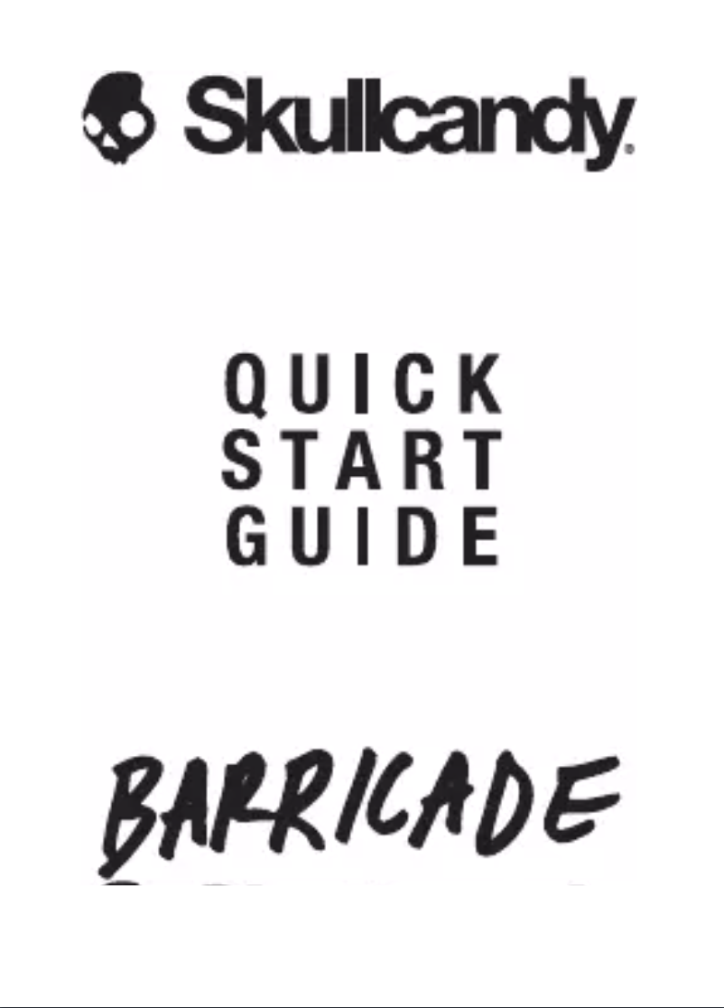 Página 1 del manual Manual de usuario Skullcandy Barricade