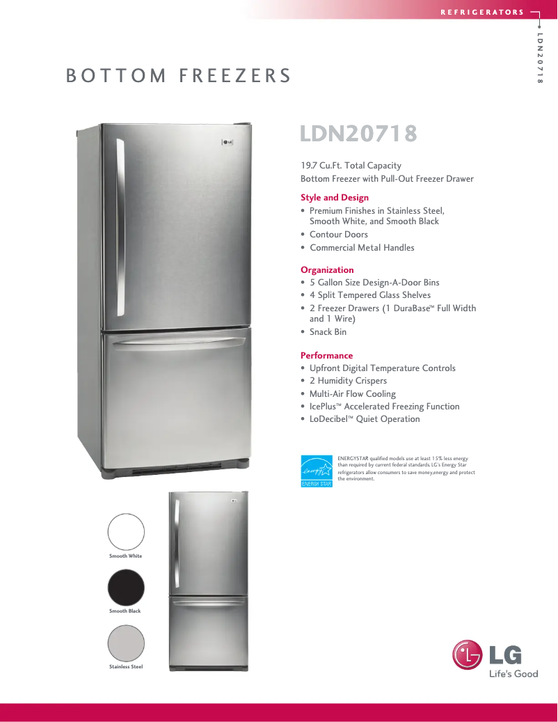 Image de la première page du manuel de l'appareil LDN20718SW