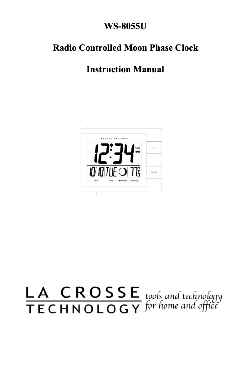 Page n°1 - Manuel utilisateur La Crosse Technology WS-8055U