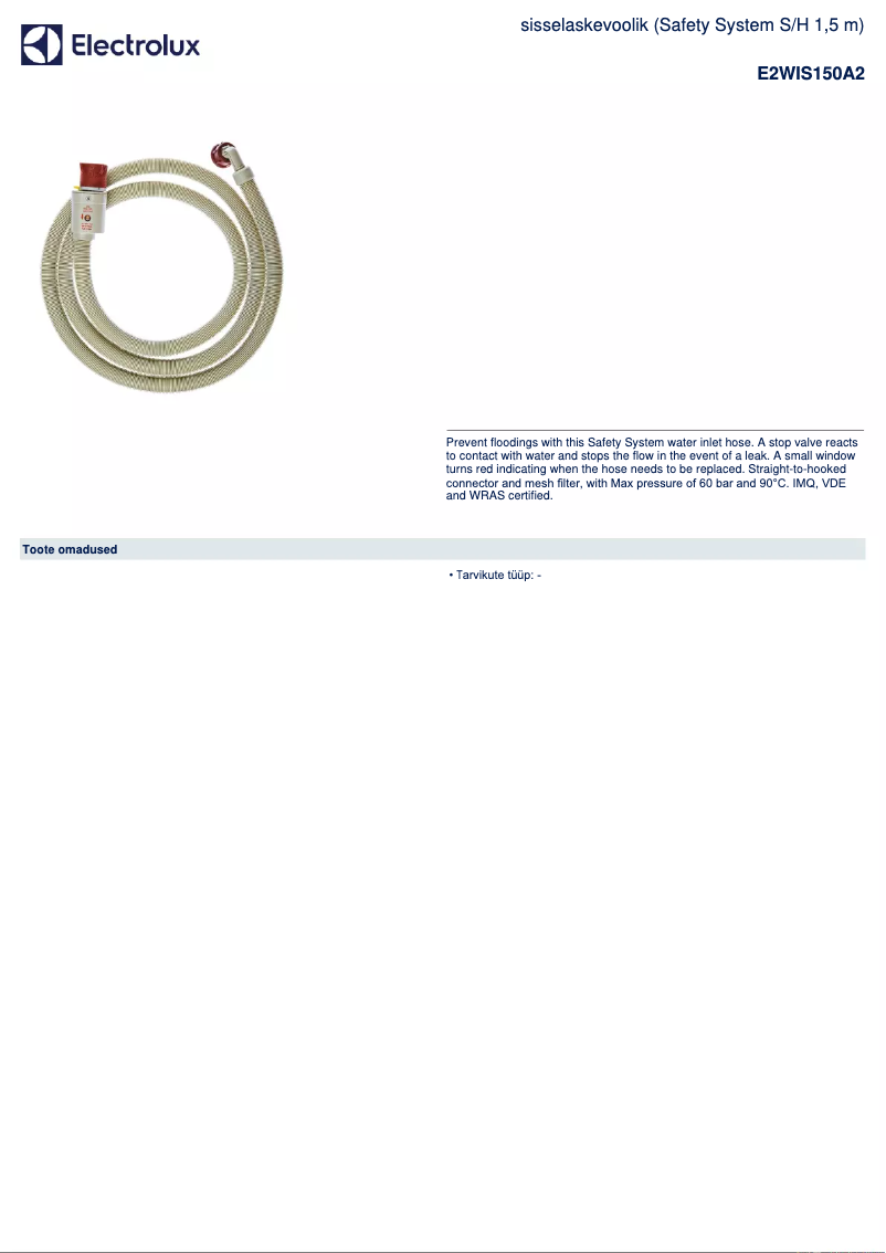 Página 1 del manual Manual de usuario AEG E2WIS150A2