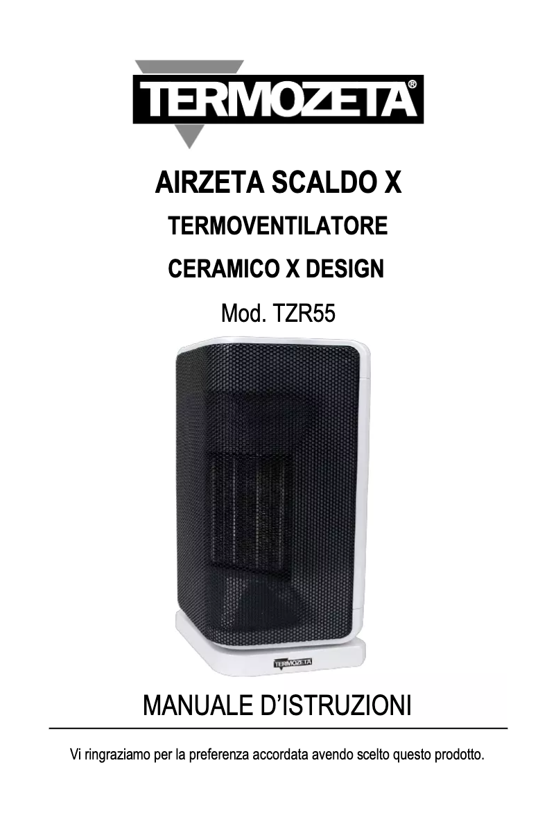 Page 1 de la notice Manuel utilisateur Termozeta TZR55