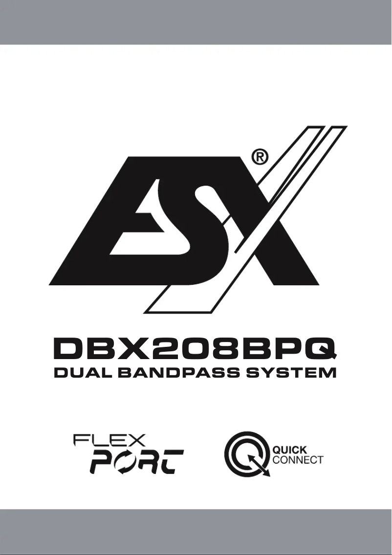 Image de la première page du manuel de l'appareil DBX208BPQ