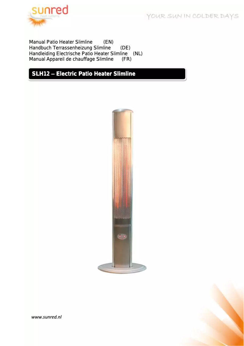 Page 1 de la notice Manuel utilisateur SunRed SLH12